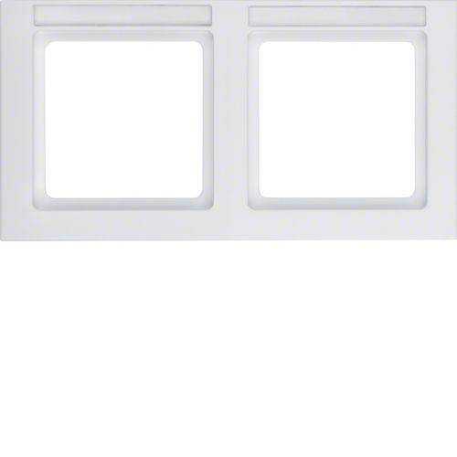 Berker 10226099 Rahmen 2fach mit Beschriftungsfeld waagerecht Q.3 polarweiß, samt Mesch Shop Berker 10226099 Rahmen 2fach mit Beschriftungsfeld waagerecht Q.3 polarweiß, samt Mesch Shop